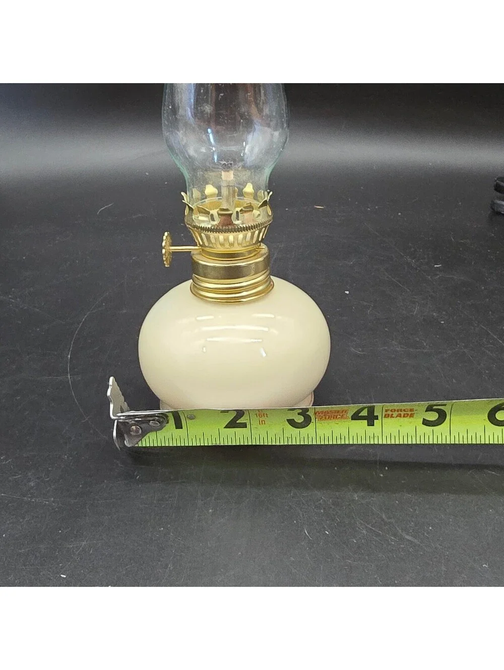 Vintage Lamplight Farms Mini Ivory Glass Oil Lamp – Made in Italy 8